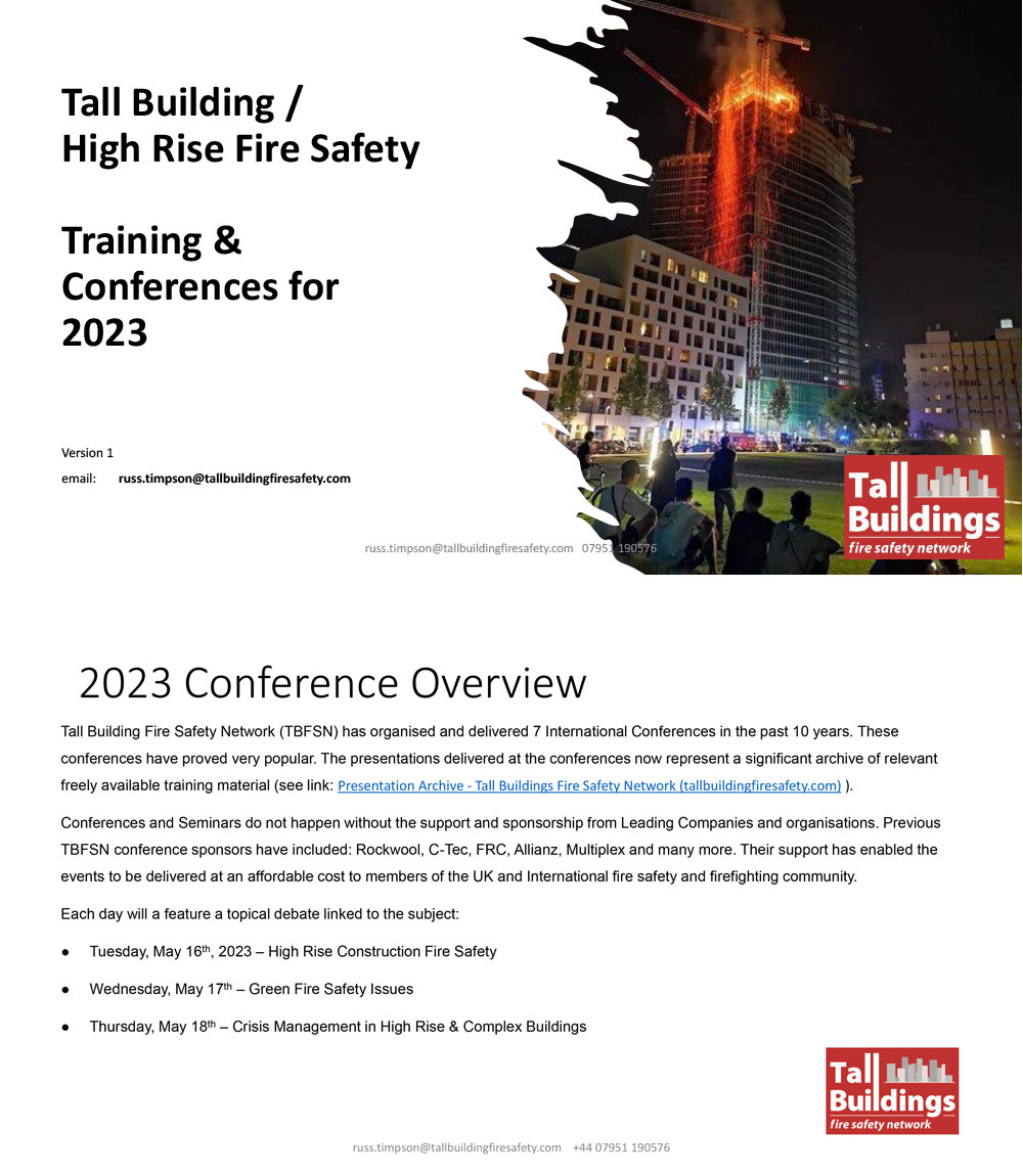 Image of Tall Building Training and Conference Prospectus 2023